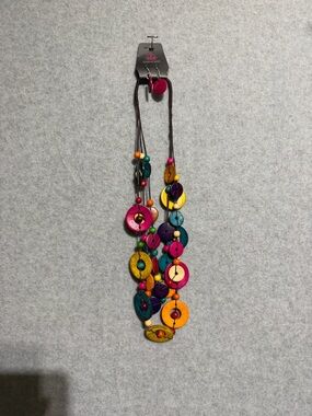 Bright Multicolor Disc Necklace by Paparazzi